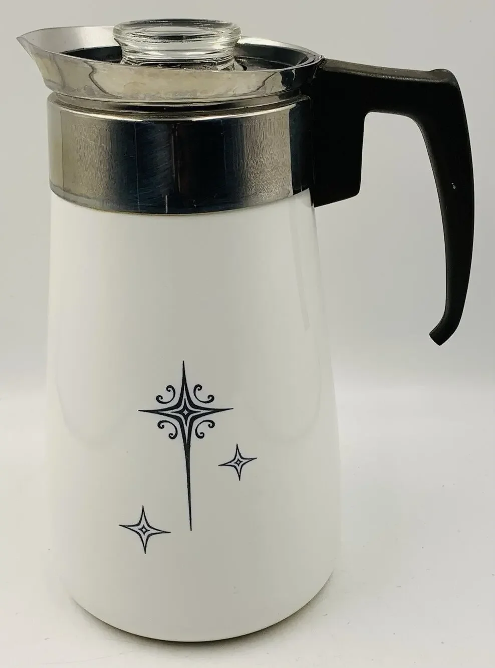 Vtg Corning Ware Starburst 9 Cup Pot W/ Internal Parts Complete Stove Decor